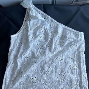 White Eyelet One-Shoulder Top- NWOT SHEIN
